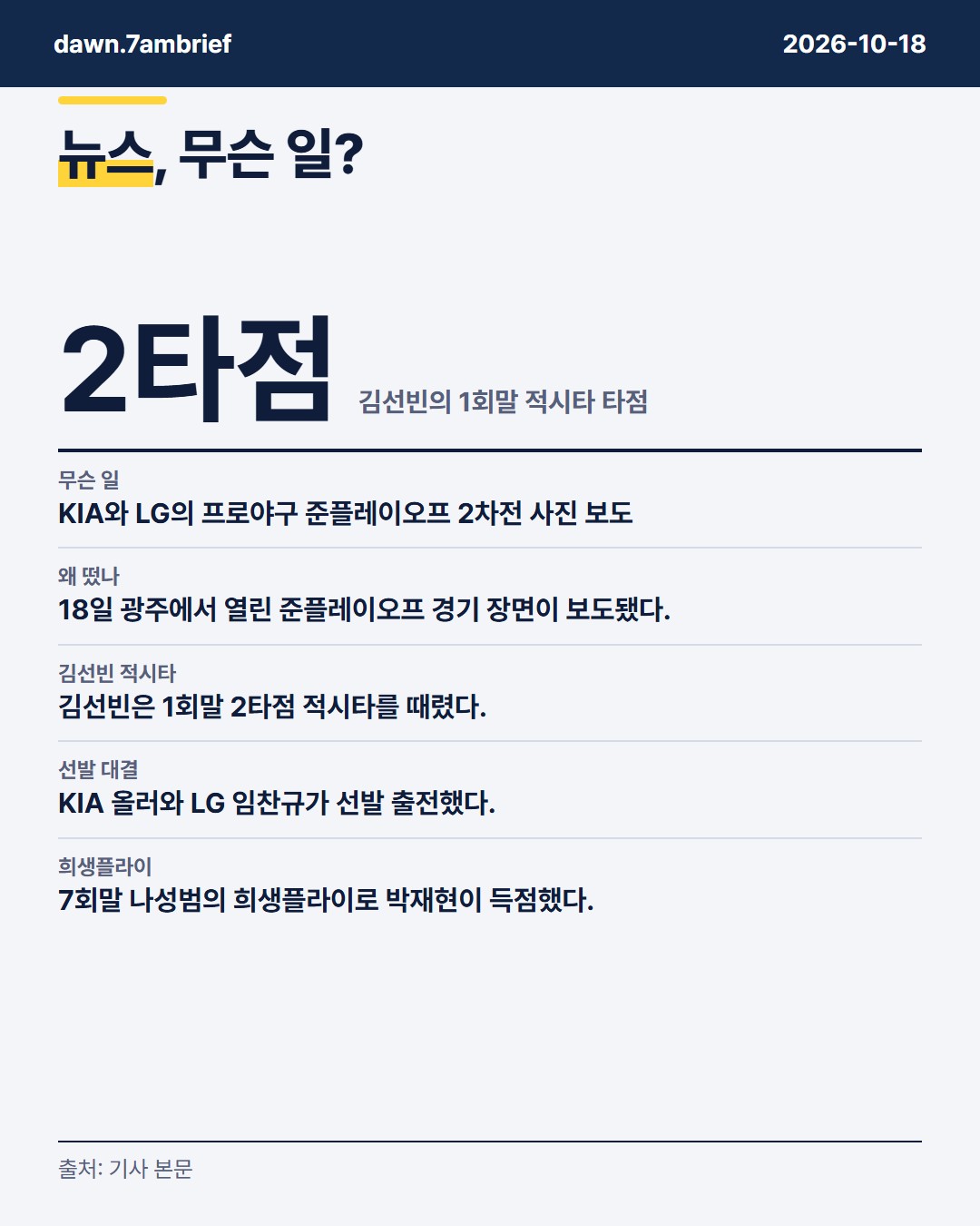 준플레이오프 2차전, 기아 (000270)·CJ ENM (035760)·컴투스 (078340)로 이어 봤어요